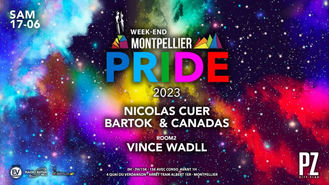 Cartel del evento Week-end Montpellier PRIDE x PZ city club