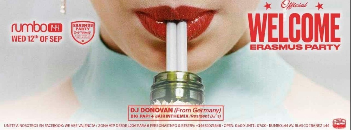 Welcome Erasmus Party - Rumbo 144 w/ Dj Donovan image