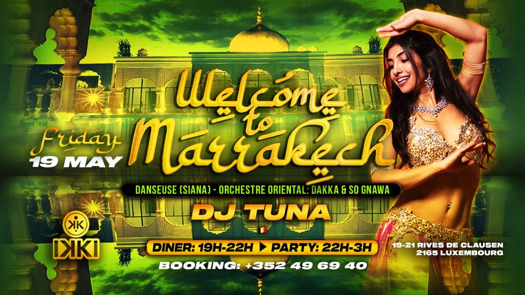 Cartel del evento WELCOME TO MARRAKECH - ORIENTAL DINNER & PARTY