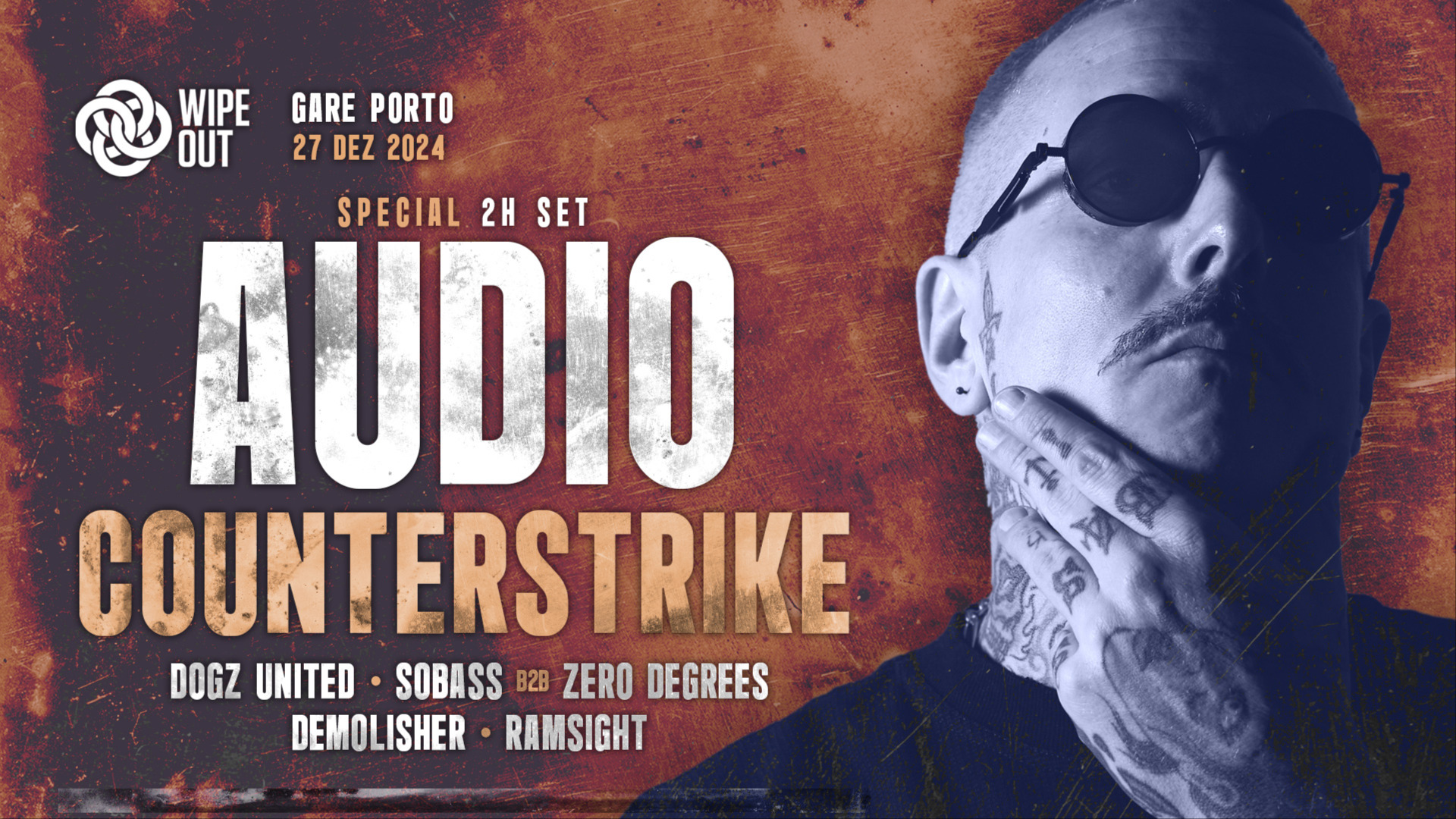 Wipeout Open Air presents Audio (Special 2h Set) + Counterstrike :: Gare Porto