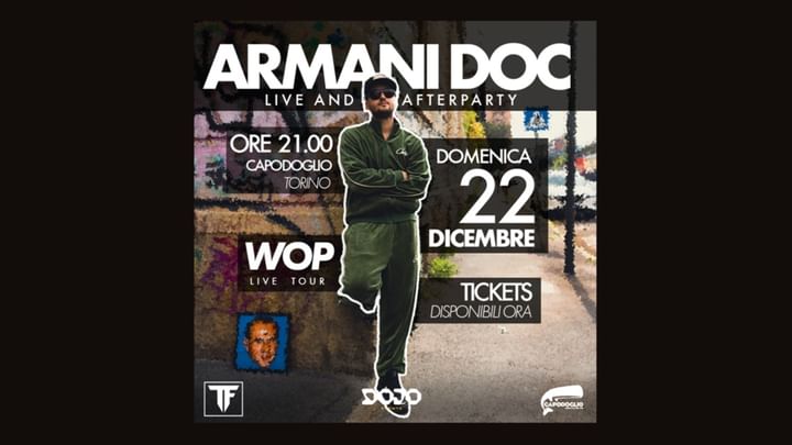 Cover for event: WOP TOUR + XMASPARTY | Armani Doc | Il Dojo Ind 