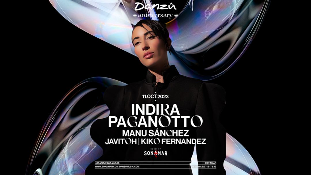 Cartell de l'esdeveniment XIII Aniversario Danzû w/ Indira Paganotto