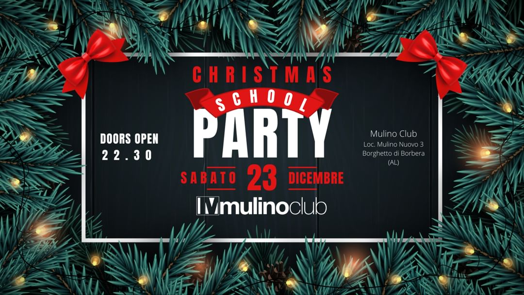 XMAS School Party - Mulino Club event cover