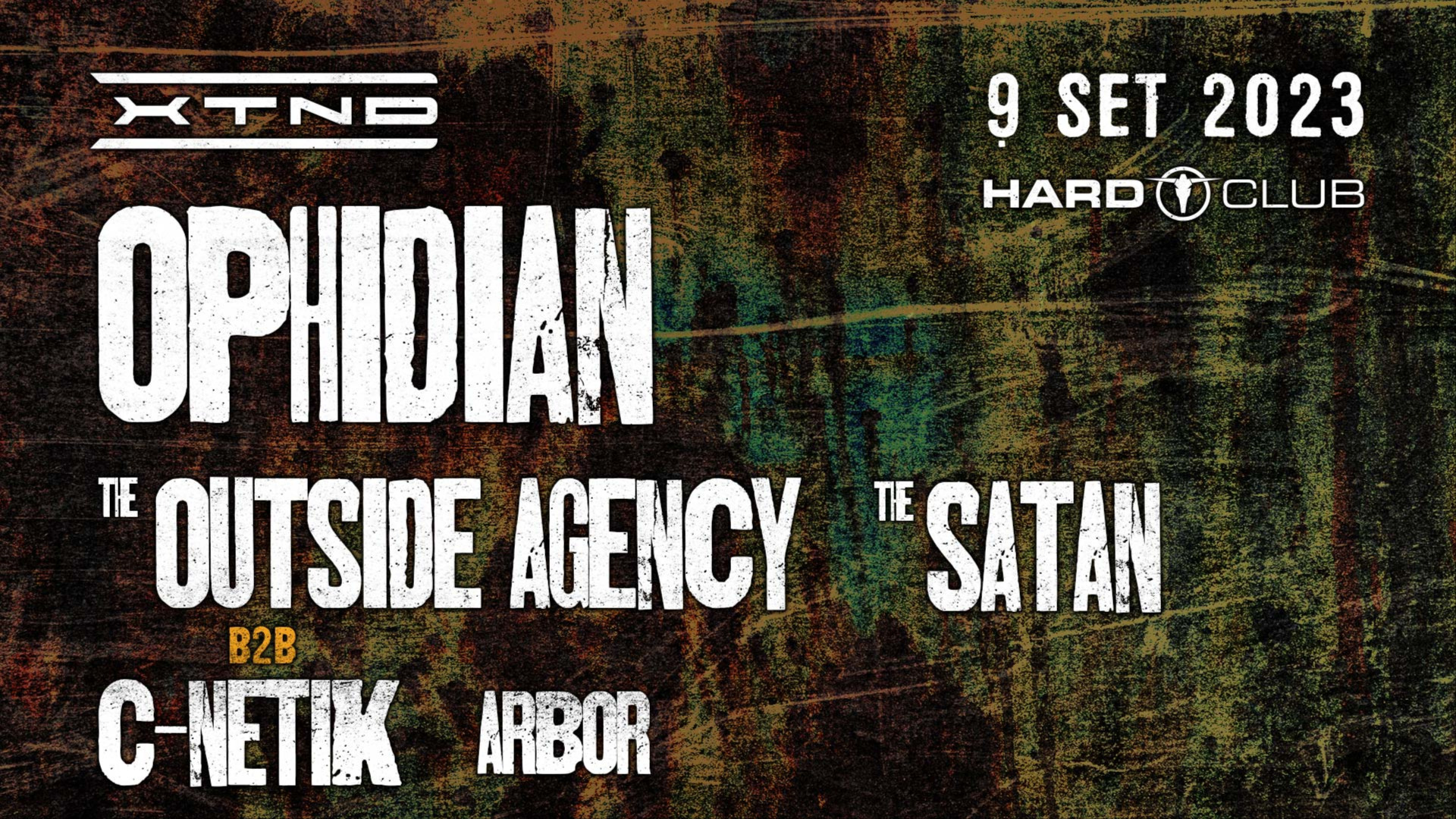 XTND presents Ophidian + The Outside Agency b2b C-Netik + The Satan :: Hard Club image