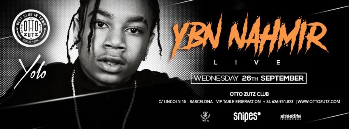 YBN NAHMIR concert at OTTO ZUTZ BARCELONA!! image