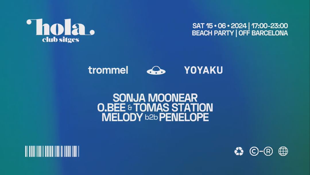 Copertina evento Yoyaku x Trommel On The Beach (OFF BCN) with Sonja Moonear, O.Bee b2b Tomas Station and more