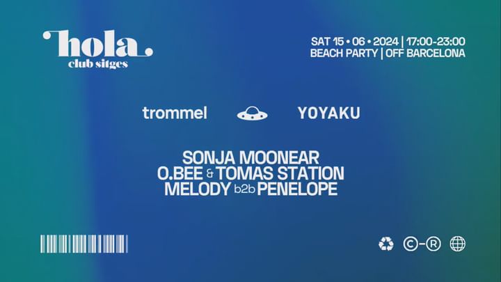 Cover for event: Yoyaku x Trommel On The Beach (OFF BCN) with Sonja Moonear, O.Bee b2b Tomas Station and more