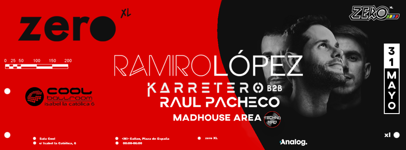 Zero XL w/ Ramiro Lopez + Karretero B2B Raul Pacheco @ Sala Cool image