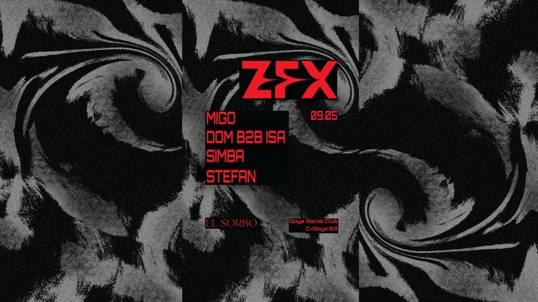 Capa do evento ZFX @ GOYA SOCIAL CLUB