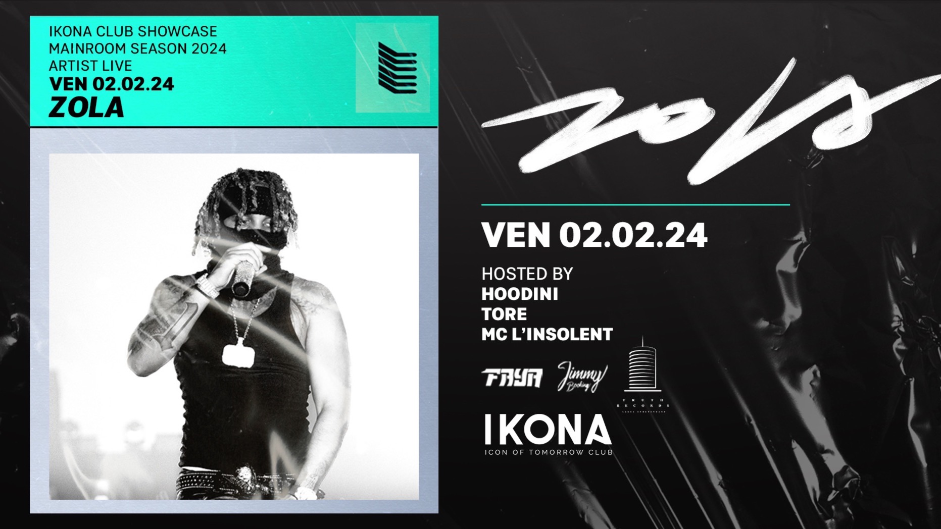 ZOLA / ARTIST LIVE | MAINROOM.IKONA image