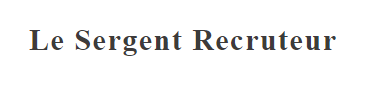 Le Sergent Recruteur